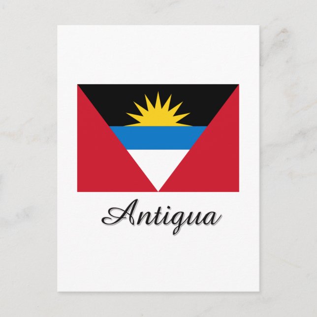 Antigua Flagga Design Vykort (Framsida)