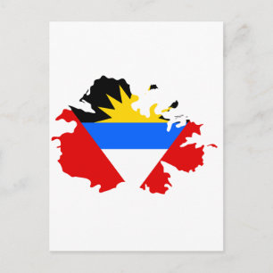 Antigua flagga karta vykort