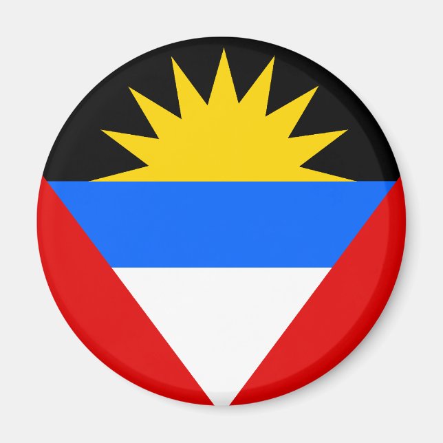 Antigua Flagga Magnet (Framsidan)