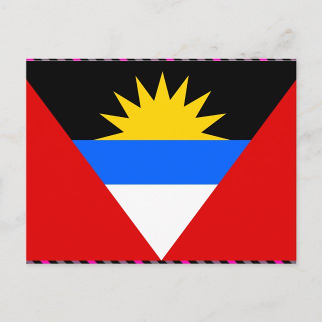 Antigua Flagga Vykort (Framsida)