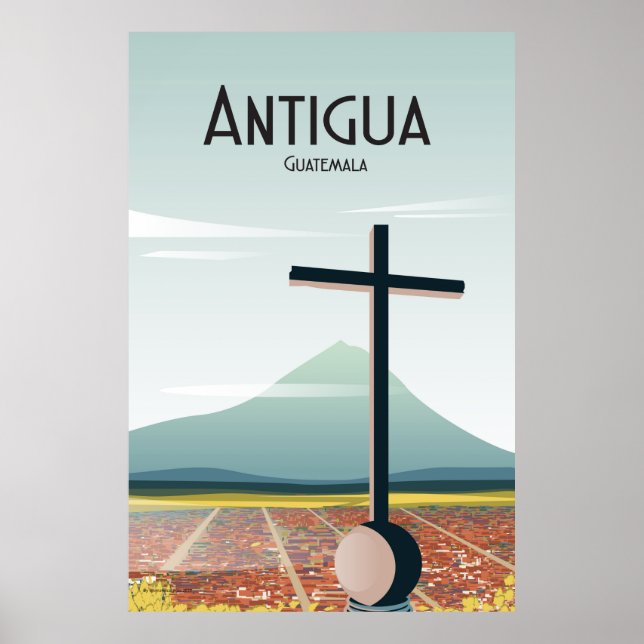 Antigua Guatemala-reseaffisch Poster (Framsidan)