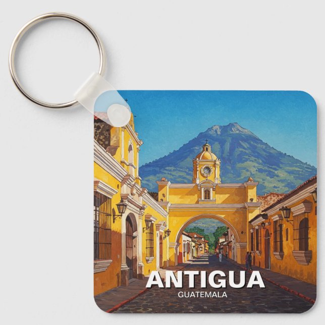 Antigua Guatemala Travel Nyckelring (Framsida)