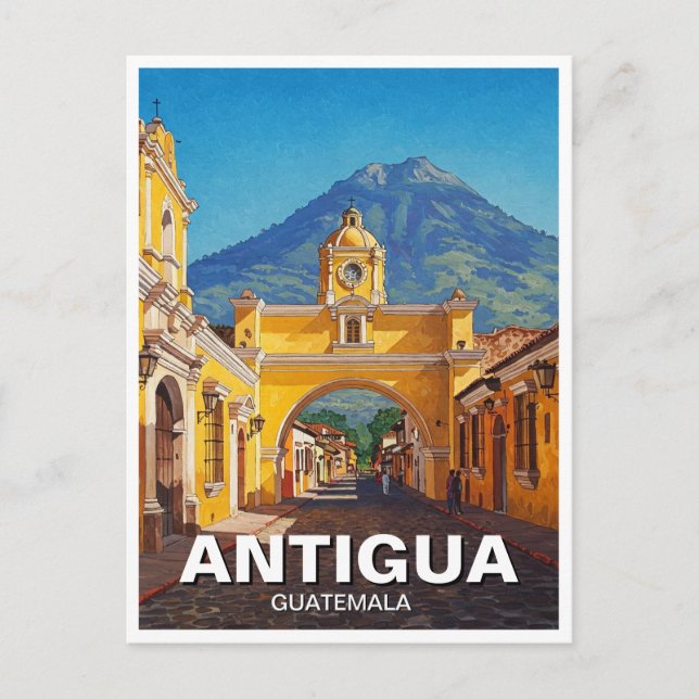 Antigua Guatemala Travel Vykort (Framsida)