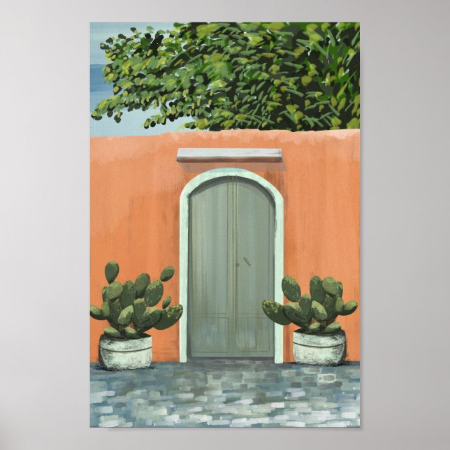 Antigua Guatemala vintage resor poster (Framsidan)