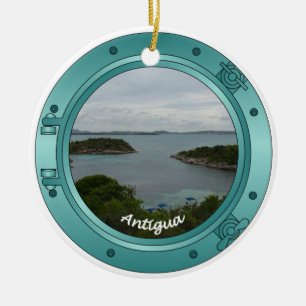 Antigua hyttventil julgransprydnad keramik