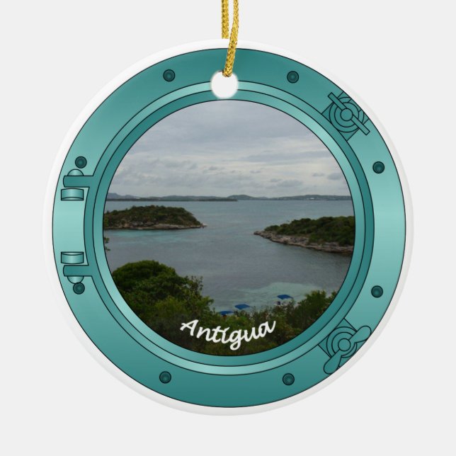 Antigua hyttventil julgransprydnad keramik (Framsidan)