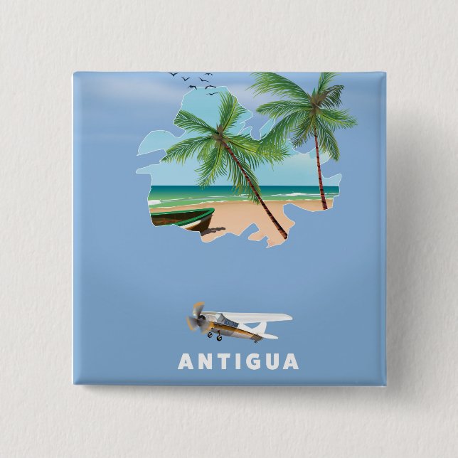 Antigua Illustrerad karta resaffisch Knapp (Framsida)