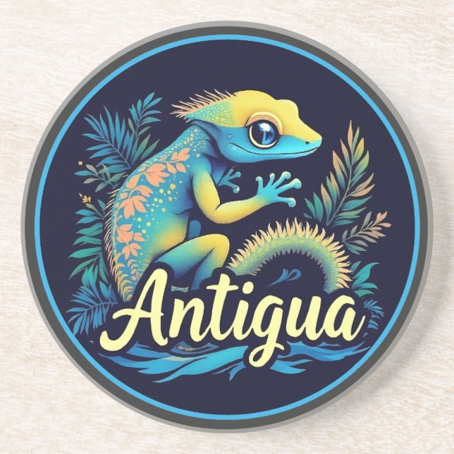 Antigua Island Karibiska Gecko Underlägg (Framsidan)