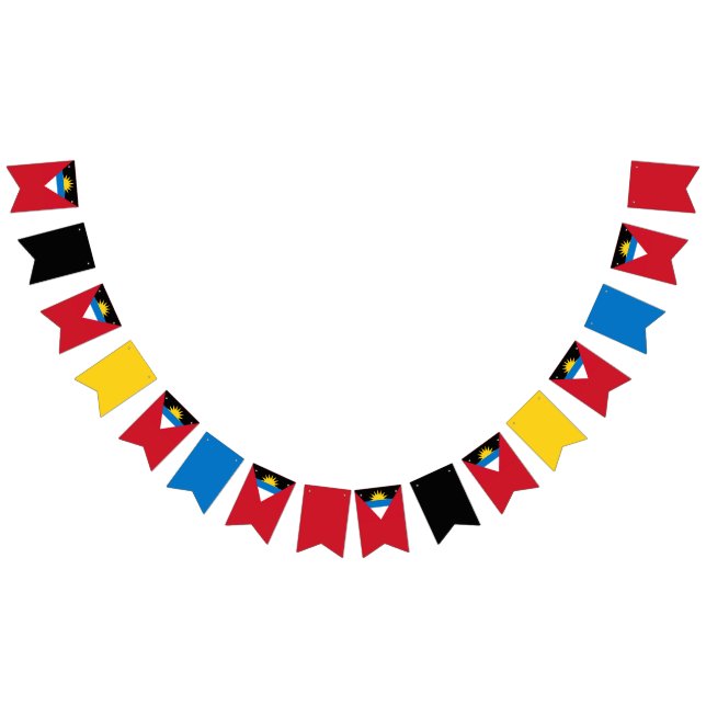 Antigua och Barbuda bunting flaggor (Alla)