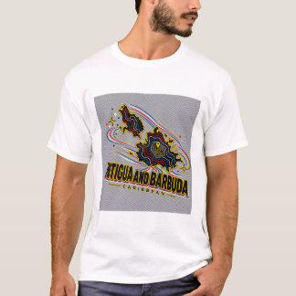Antigua och Barbuda Dynamisk Topografisk Karibien T Shirt