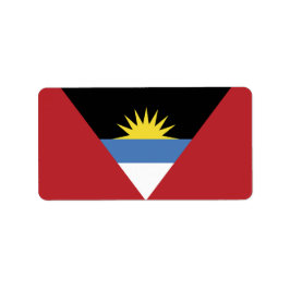 Antigua och Barbuda flagga Adressetikett