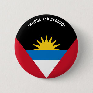 Antigua och Barbuda Flagga Charming Patriotic Knapp