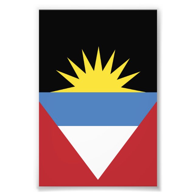 Antigua och Barbuda flagga Fototryck (Framsidan)