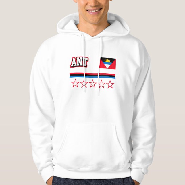 Antigua och Barbuda Flagga Hoodie (Framsida)