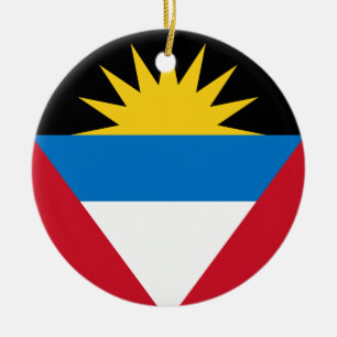 antigua och barbuda-flagga julgransprydnad keramik