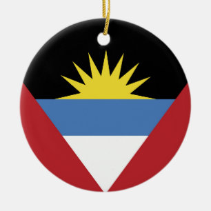 Antigua och Barbuda flagga Julgransprydnad Keramik