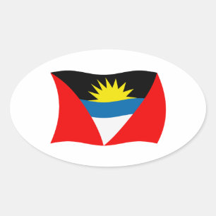 Antigua och Barbuda Flagga Klistermärke