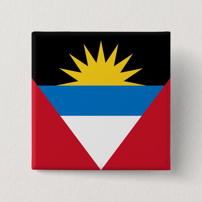 Antigua och Barbuda Flagga Knapp (Framsida)