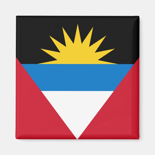 Antigua och Barbuda Flagga Magnet (Framsidan)