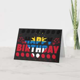 Antigua och Barbuda Flagga Patriotic Birthday Kort