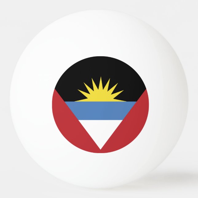 Antigua och Barbuda flagga Pingisboll (Framsidan)