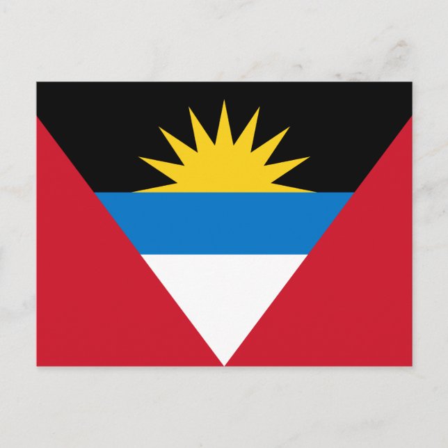 Antigua och Barbuda Flagga Postcard Vykort (Framsida)