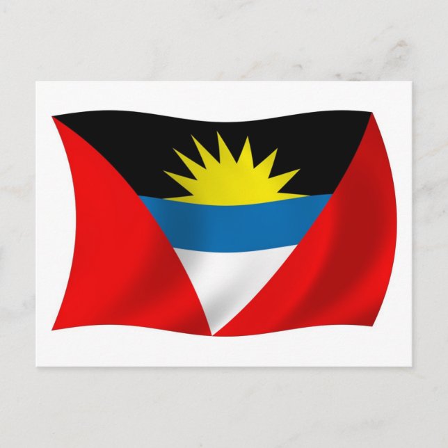 Antigua och Barbuda Flagga Postcard Vykort (Framsida)