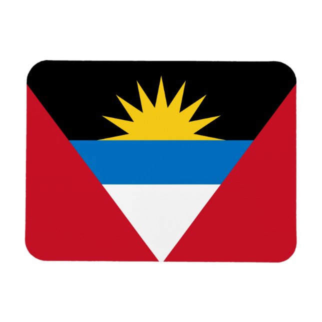 Antigua och Barbuda Flagga Premium Magnet (Horisontell)
