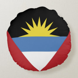 Antigua och Barbuda flagga Rund Kudde