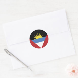 Antigua och Barbuda flagga Runt Klistermärke