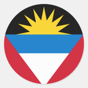 Antigua och Barbuda Flagga Runt Klistermärke