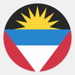 Antigua- och barbuda-flagga runt klistermärke