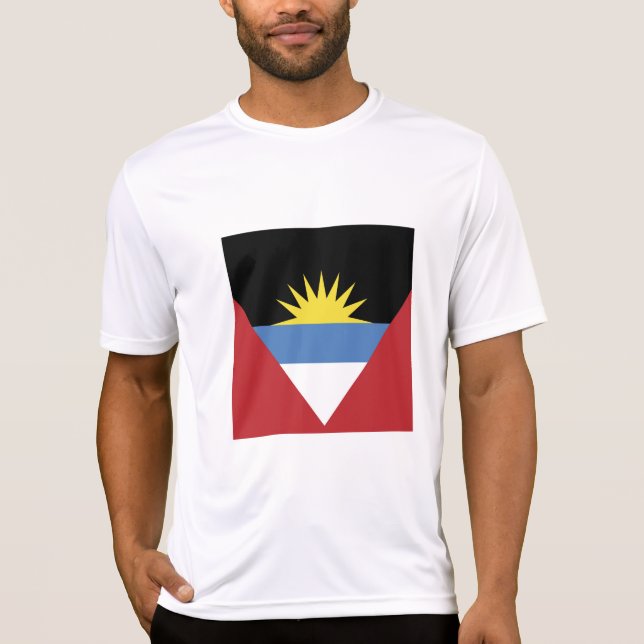 Antigua och Barbuda flagga T Shirt (Framsida)