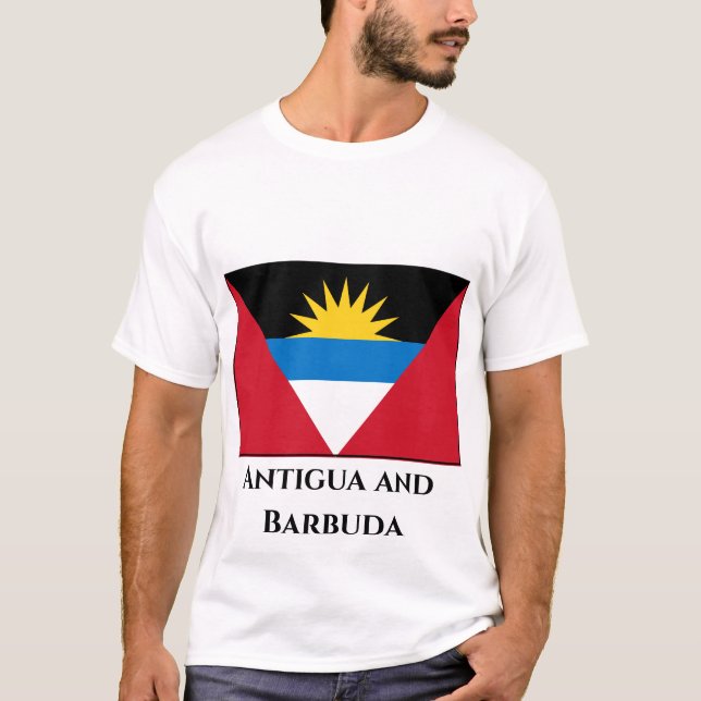 Antigua och Barbuda Flagga T Shirt (Framsida)