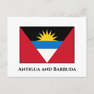 Antigua och Barbuda Flagga Vykort