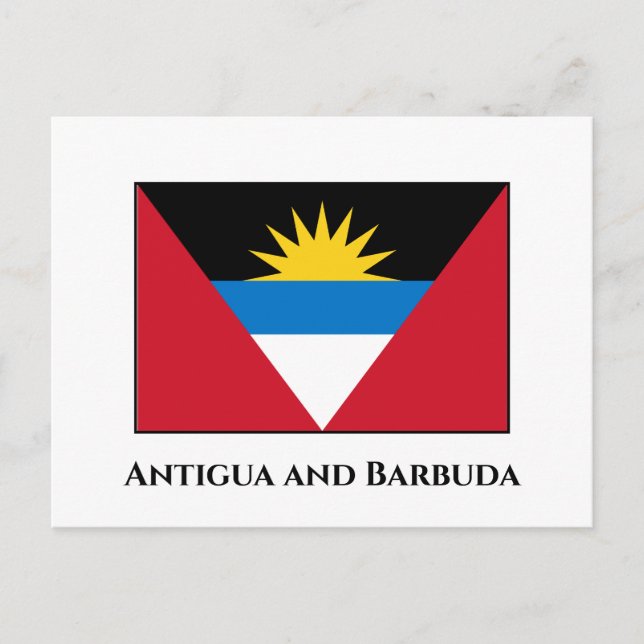 Antigua och Barbuda Flagga Vykort (Framsida)