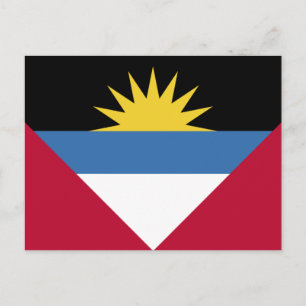 Antigua och Barbuda Flagga Vykort