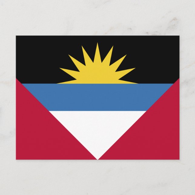 Antigua och Barbuda Flagga Vykort (Framsida)