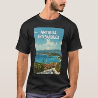 Antigua och Barbuda Illustration Travel Art Retro