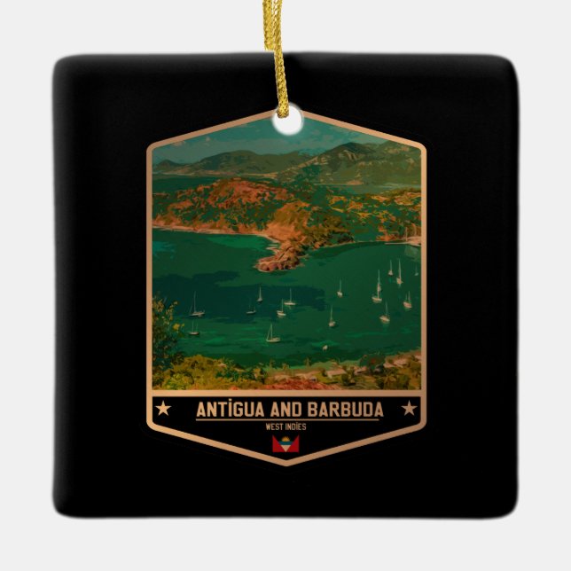 Antigua och Barbuda Julgransprydnad Keramik (Framsida)