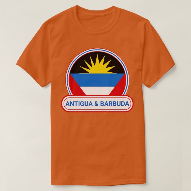 Antigua och Barbuda Land Badge Antigua och Barb T Shirt (Design framsida)