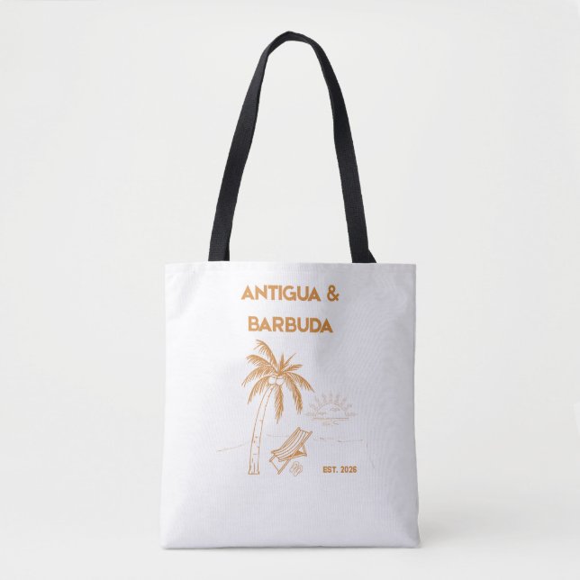 Antigua och Barbuda Lyxig axelremstaska Tygkasse (Framsida)