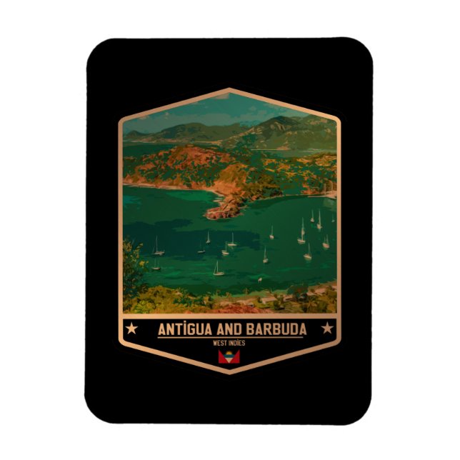 Antigua och Barbuda Magnet (Vertikal)