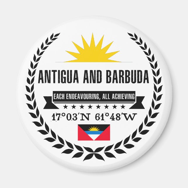 Antigua och Barbuda Magnet (Framsidan)