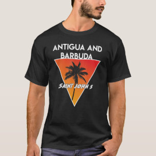 Antigua och Barbuda med Sunny Färg T Shirt