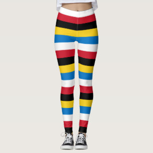 Antigua och Barbuda National Flagga Stripe L Leggings
