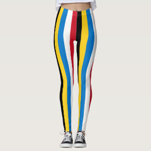 Antigua och Barbuda National Flagga Stripe Leggings