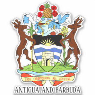 Antigua och Barbuda National Jackar Arm Patriotic Klistermärken