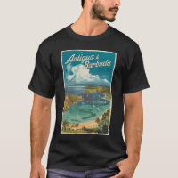 Antigua och Barbuda Painterly Travel Art Vintage