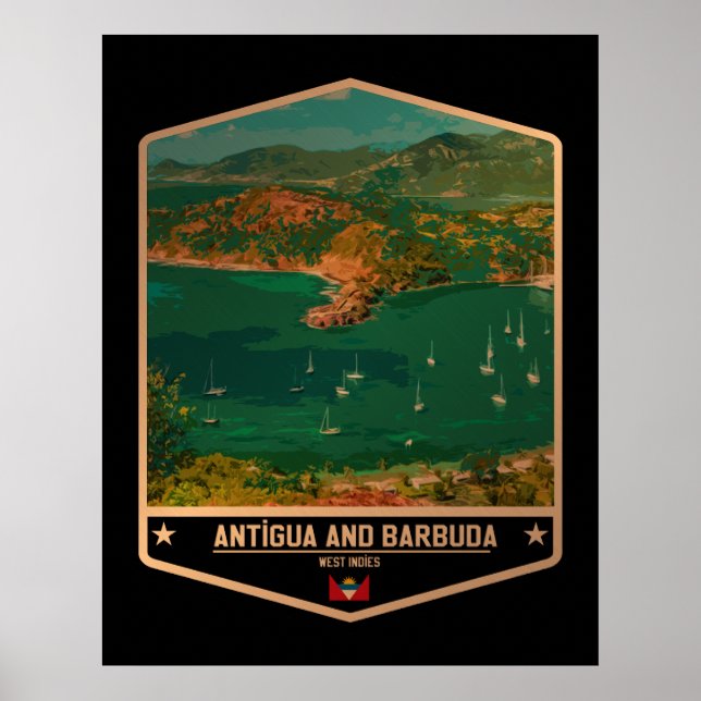 Antigua och Barbuda Poster (Framsidan)